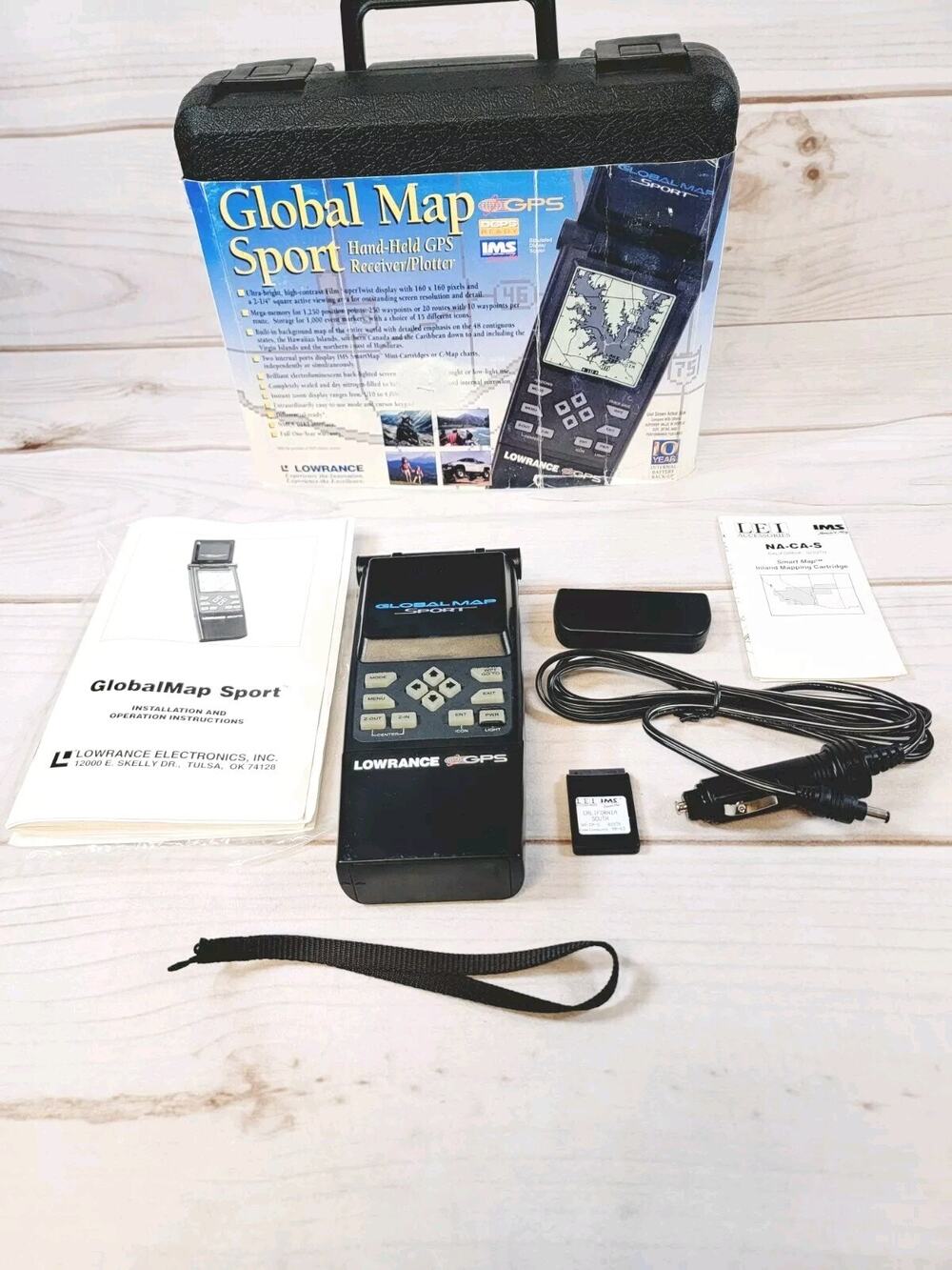Global Map Sport Handheld GPS Lowrance & 1 South California Mapping Cartridge